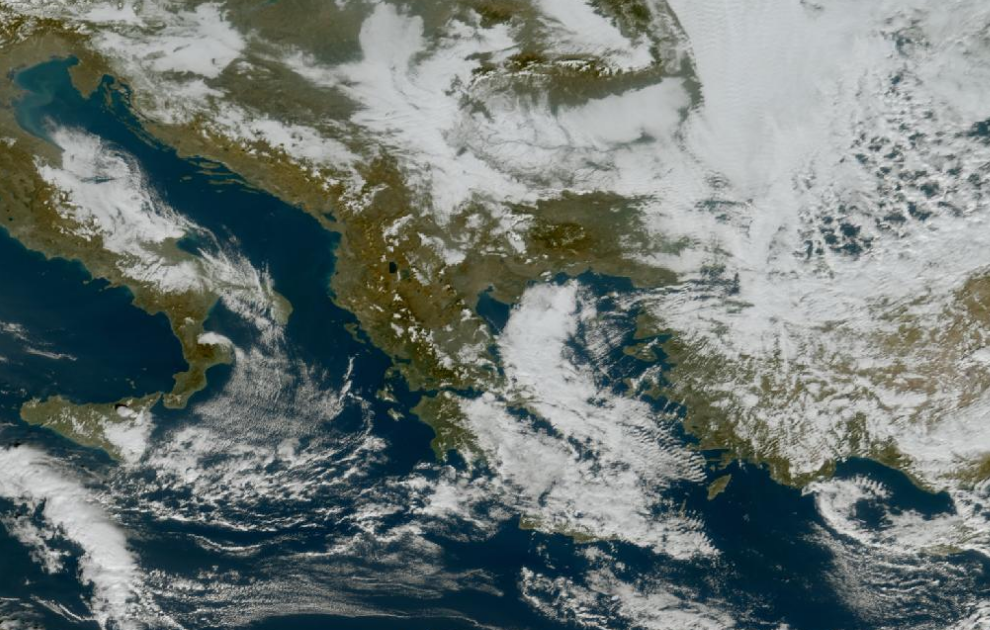 Τελευταία δορυφορική εικόνα νεφοκάλυψης