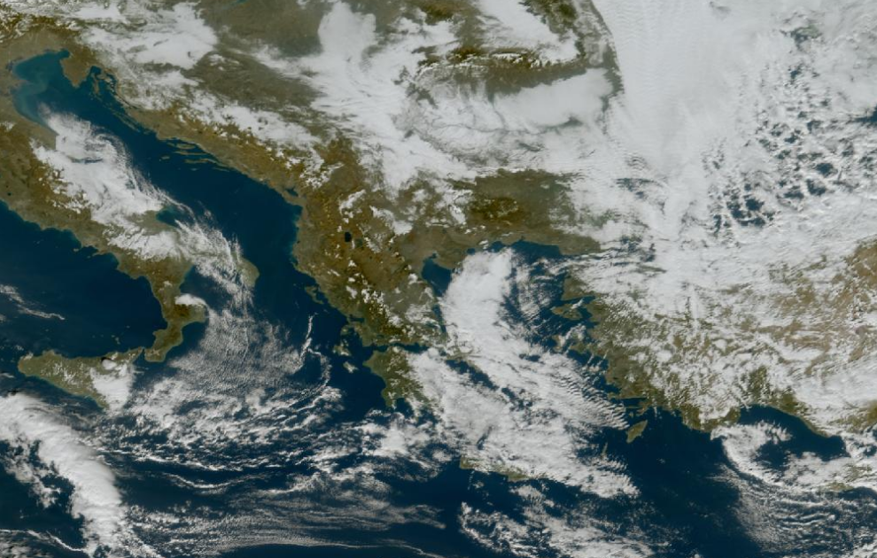 Τελευταία δορυφορική εικόνα νεφοκάλυψης