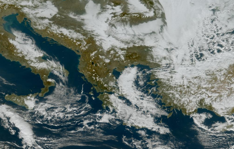 Τελευταία δορυφορική εικόνα νεφοκάλυψης