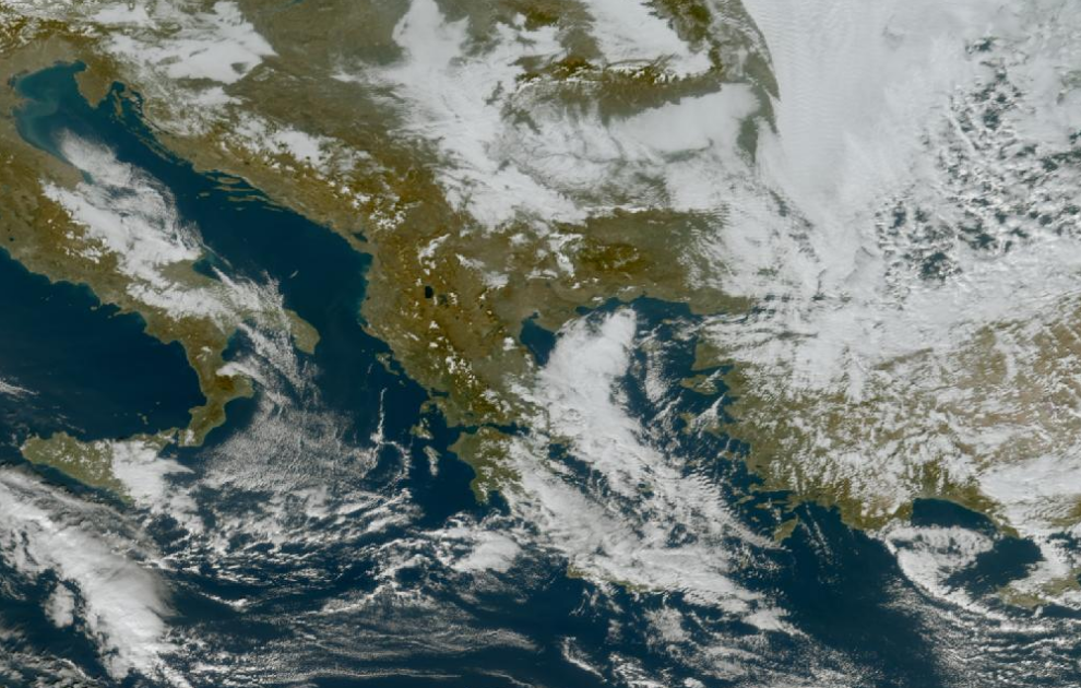 Τελευταία δορυφορική εικόνα νεφοκάλυψης