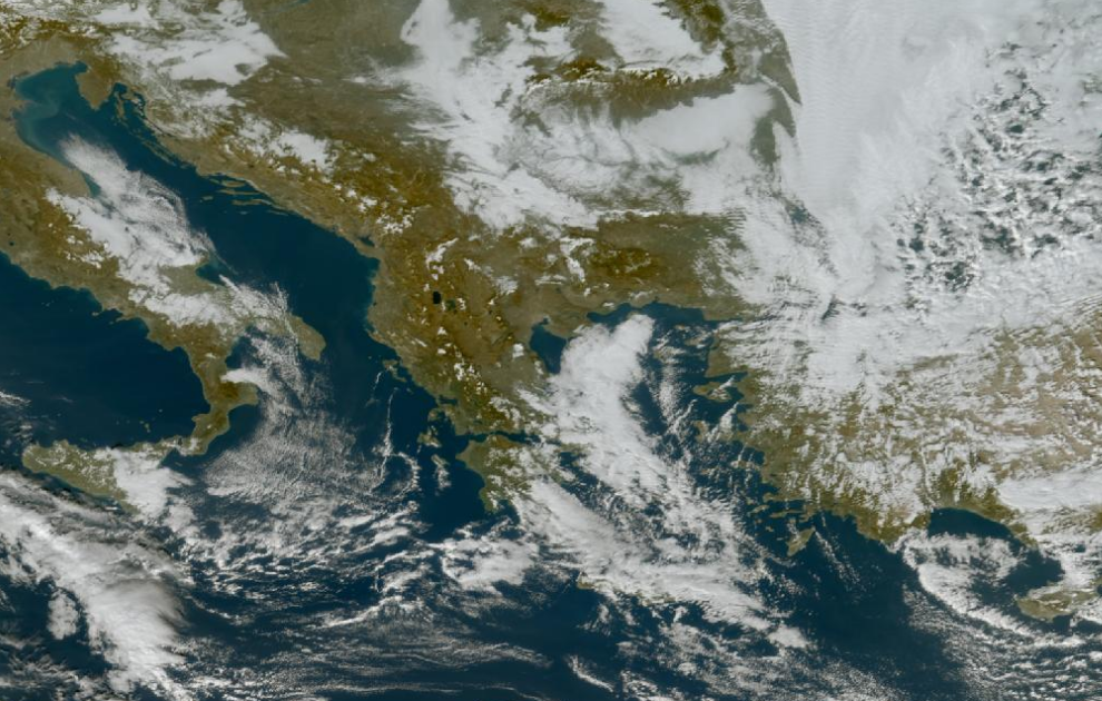 Τελευταία δορυφορική εικόνα νεφοκάλυψης