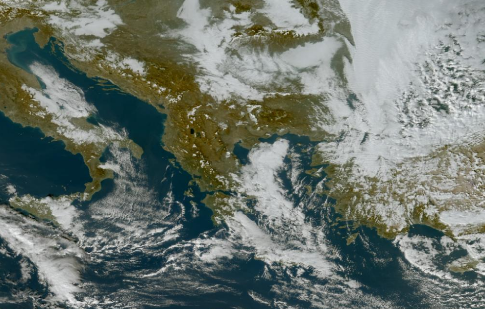 Τελευταία δορυφορική εικόνα νεφοκάλυψης