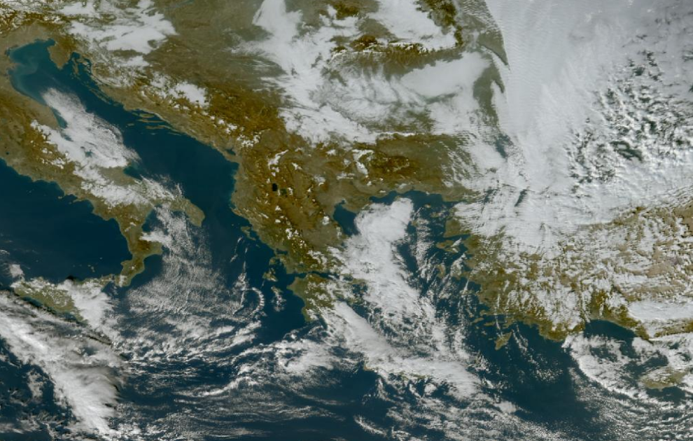 Τελευταία δορυφορική εικόνα νεφοκάλυψης