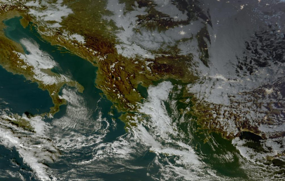 Τελευταία δορυφορική εικόνα νεφοκάλυψης