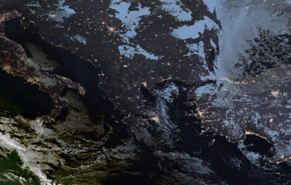 Τελευταία δορυφορική εικόνα νεφοκάλυψης