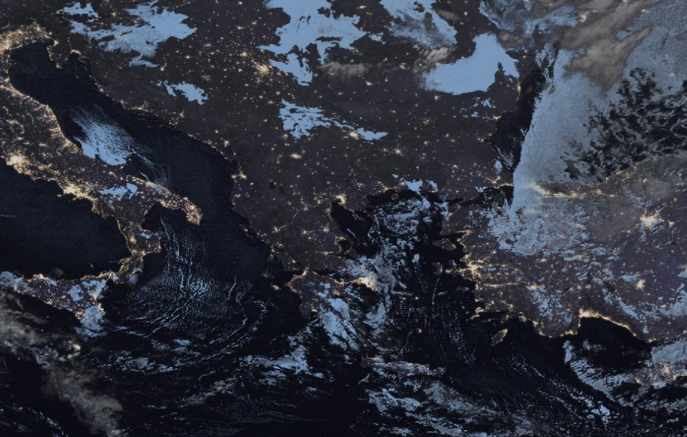 Τελευταία δορυφορική εικόνα νεφοκάλυψης