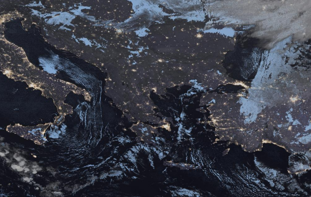 Τελευταία δορυφορική εικόνα νεφοκάλυψης