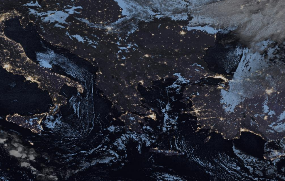 Τελευταία δορυφορική εικόνα νεφοκάλυψης