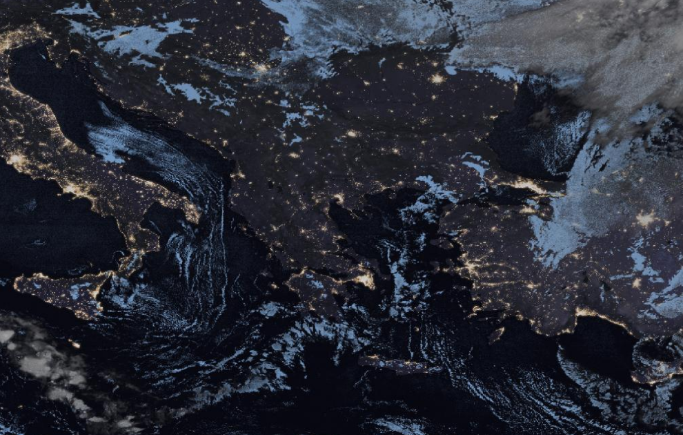 Τελευταία δορυφορική εικόνα νεφοκάλυψης