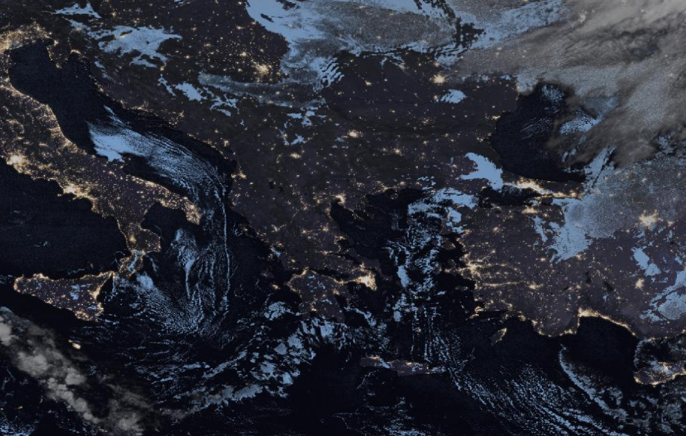 Τελευταία δορυφορική εικόνα νεφοκάλυψης