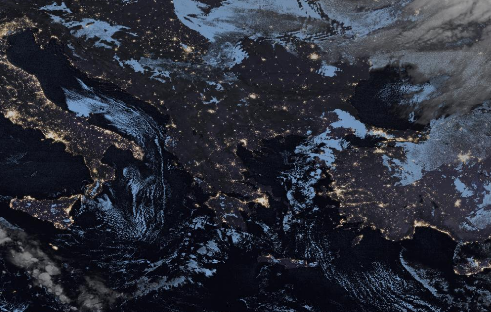 Τελευταία δορυφορική εικόνα νεφοκάλυψης