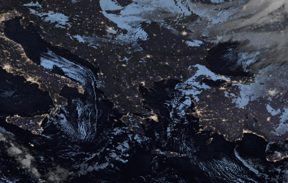 Τελευταία δορυφορική εικόνα νεφοκάλυψης