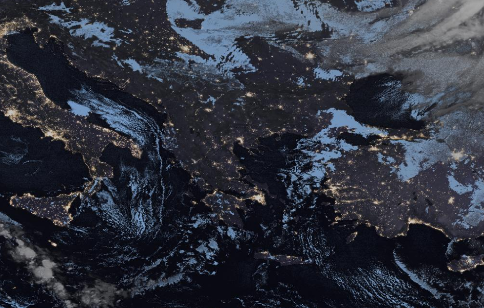 Τελευταία δορυφορική εικόνα νεφοκάλυψης