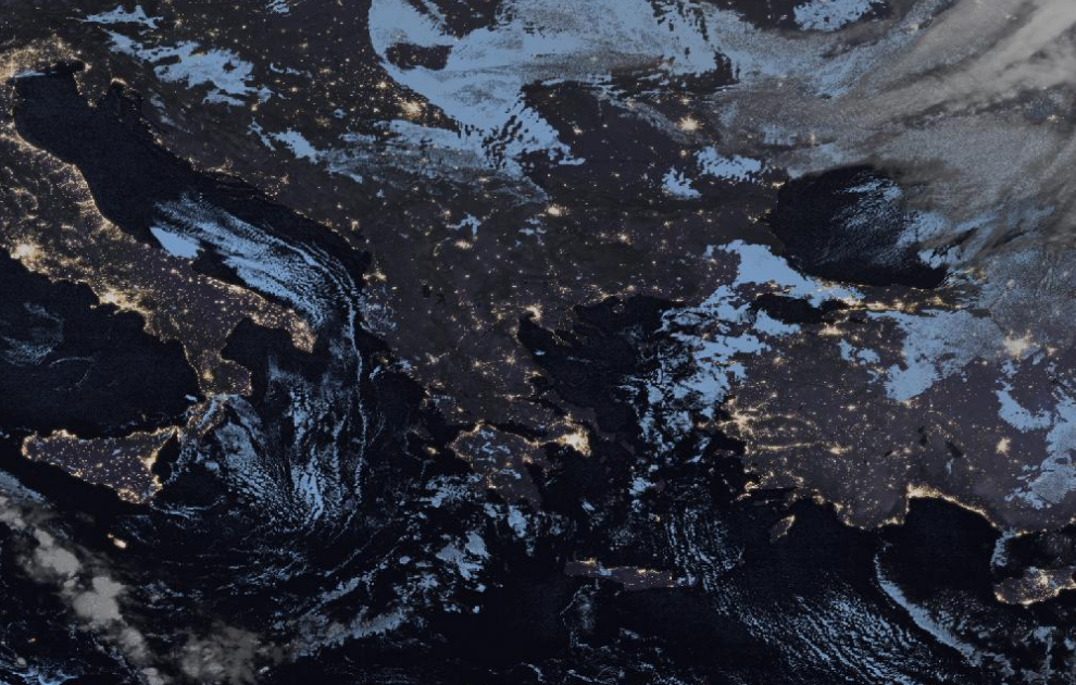 Τελευταία δορυφορική εικόνα νεφοκάλυψης