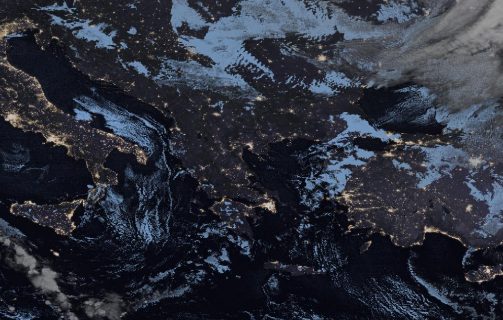 Τελευταία δορυφορική εικόνα νεφοκάλυψης