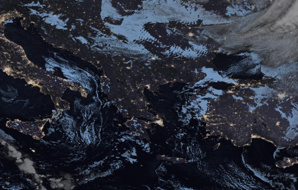 Τελευταία δορυφορική εικόνα νεφοκάλυψης