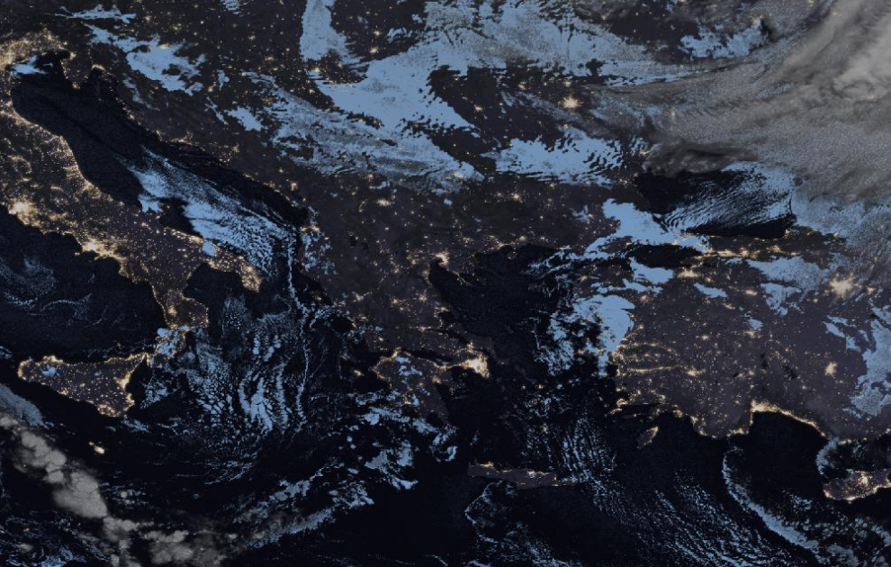 Τελευταία δορυφορική εικόνα νεφοκάλυψης