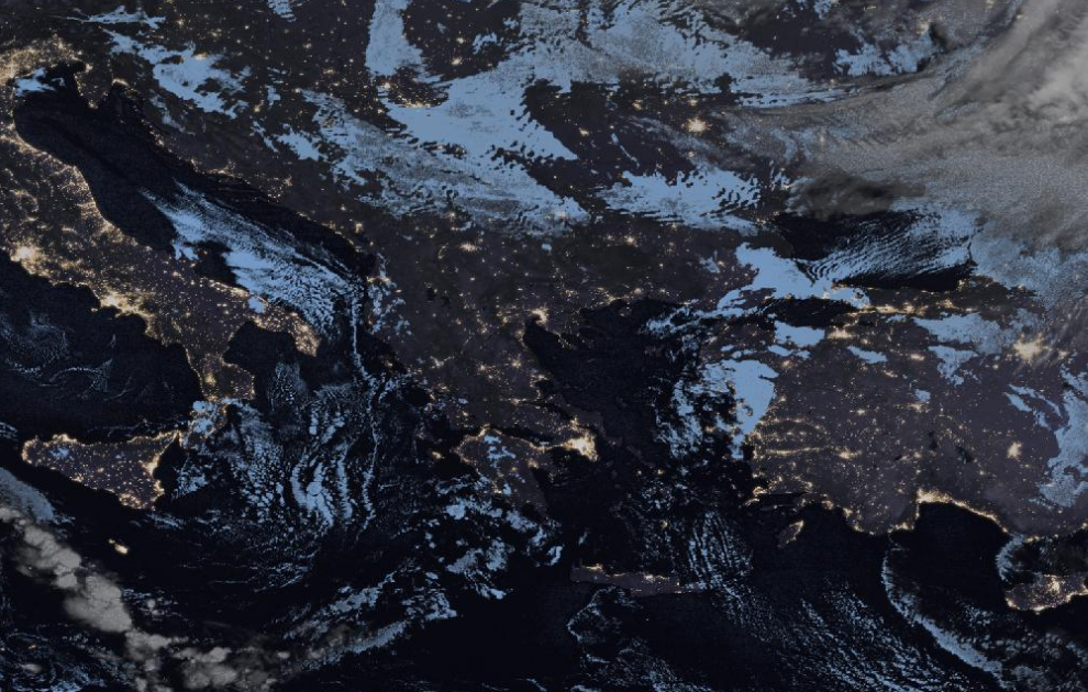 Τελευταία δορυφορική εικόνα νεφοκάλυψης