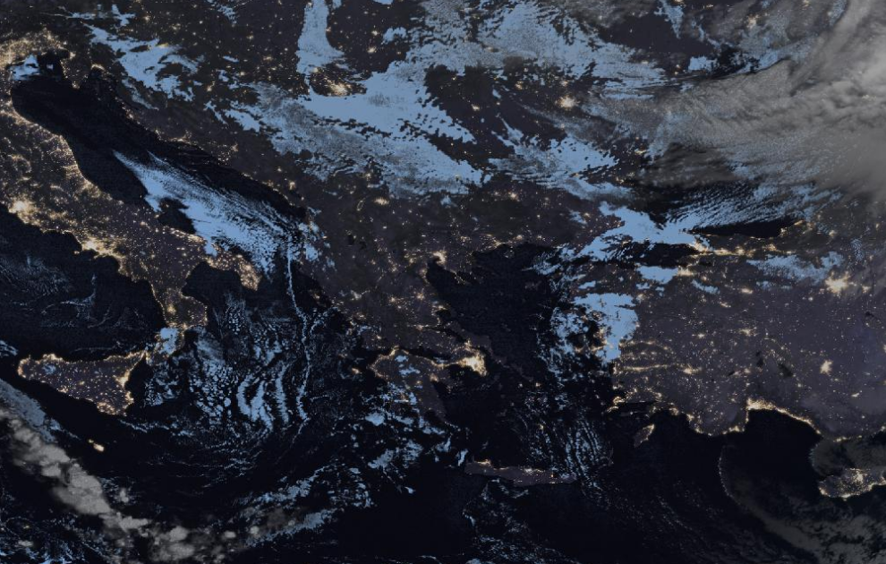 Τελευταία δορυφορική εικόνα νεφοκάλυψης