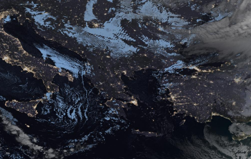 Τελευταία δορυφορική εικόνα νεφοκάλυψης