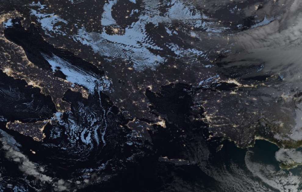 Τελευταία δορυφορική εικόνα νεφοκάλυψης