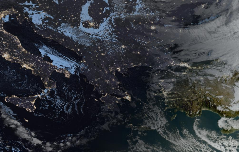 Τελευταία δορυφορική εικόνα νεφοκάλυψης