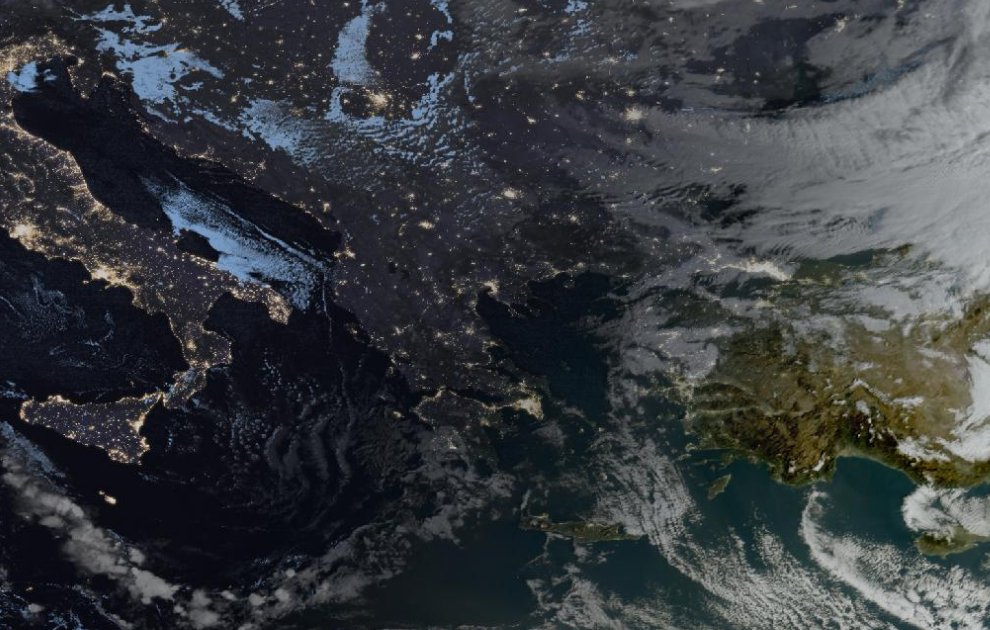 Τελευταία δορυφορική εικόνα νεφοκάλυψης