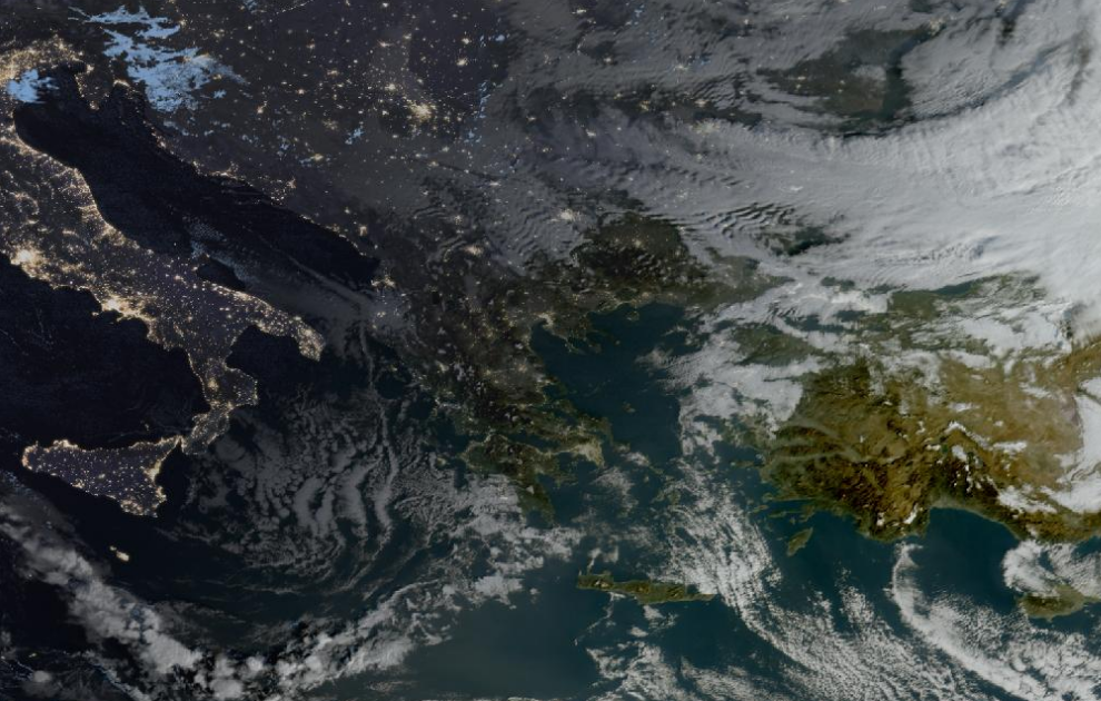 Τελευταία δορυφορική εικόνα νεφοκάλυψης