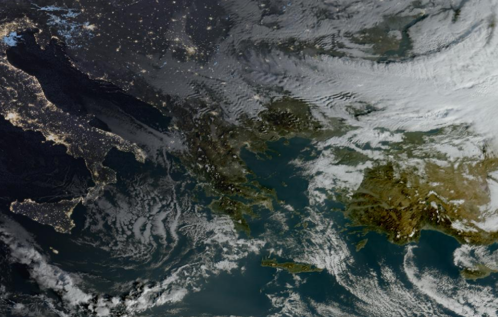 Τελευταία δορυφορική εικόνα νεφοκάλυψης