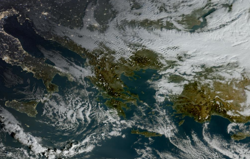 Τελευταία δορυφορική εικόνα νεφοκάλυψης