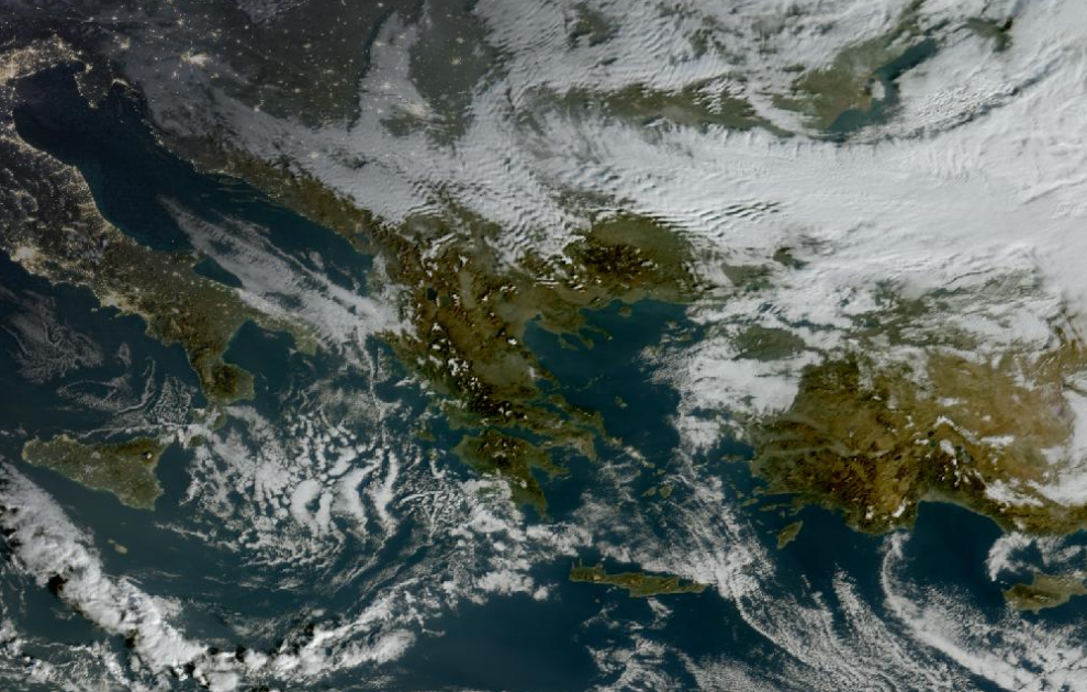 Τελευταία δορυφορική εικόνα νεφοκάλυψης