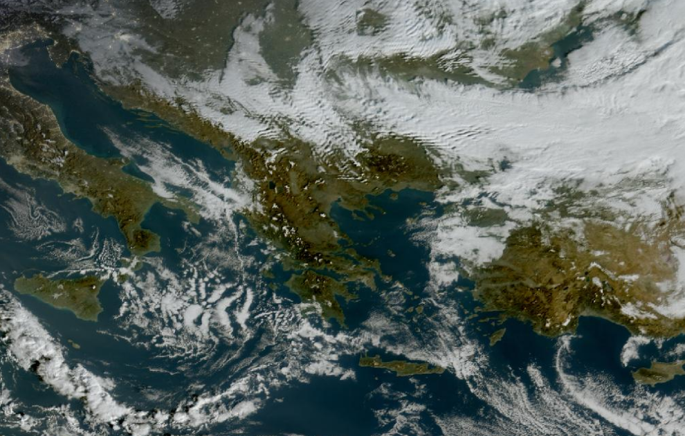 Τελευταία δορυφορική εικόνα νεφοκάλυψης