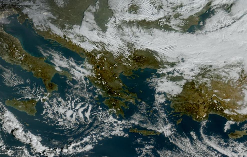 Τελευταία δορυφορική εικόνα νεφοκάλυψης