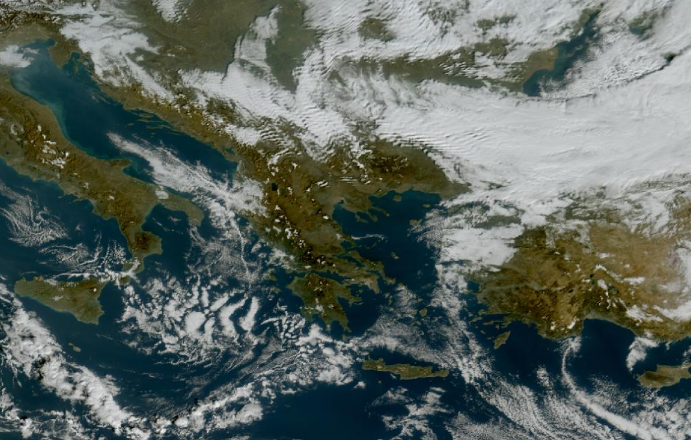 Τελευταία δορυφορική εικόνα νεφοκάλυψης