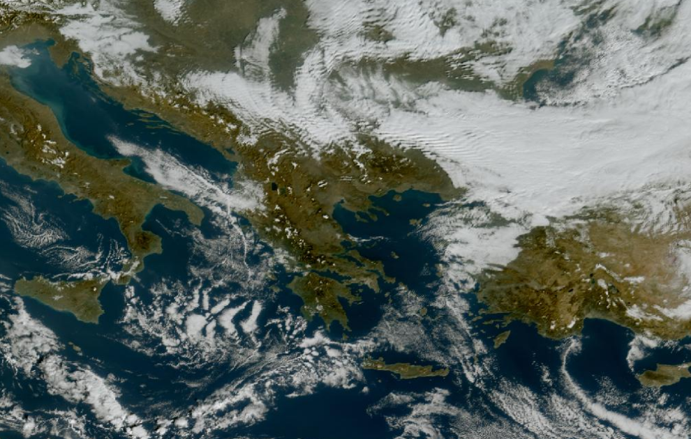 Τελευταία δορυφορική εικόνα νεφοκάλυψης