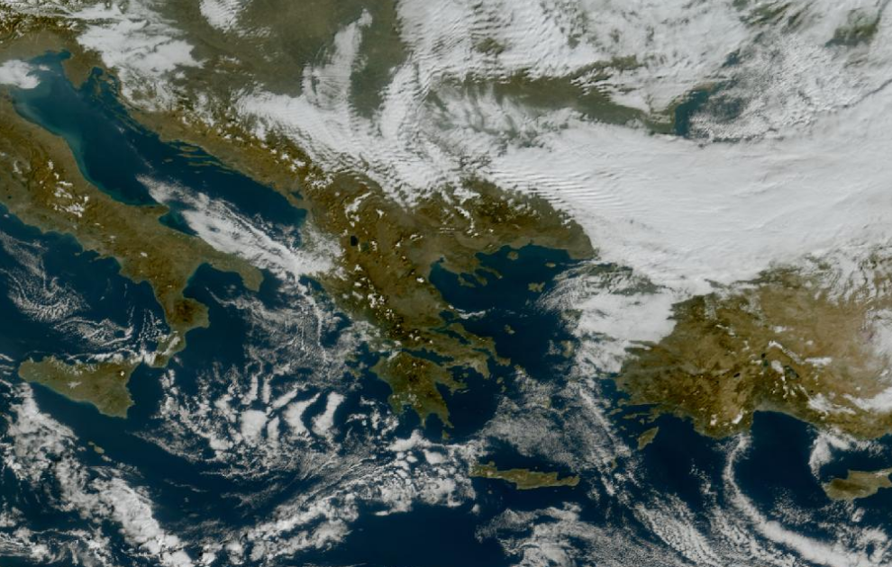 Τελευταία δορυφορική εικόνα νεφοκάλυψης