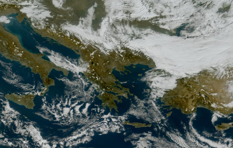 Τελευταία δορυφορική εικόνα νεφοκάλυψης