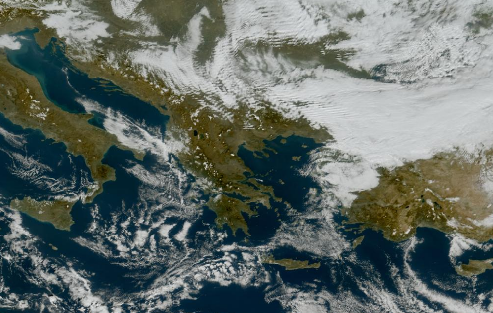 Τελευταία δορυφορική εικόνα νεφοκάλυψης