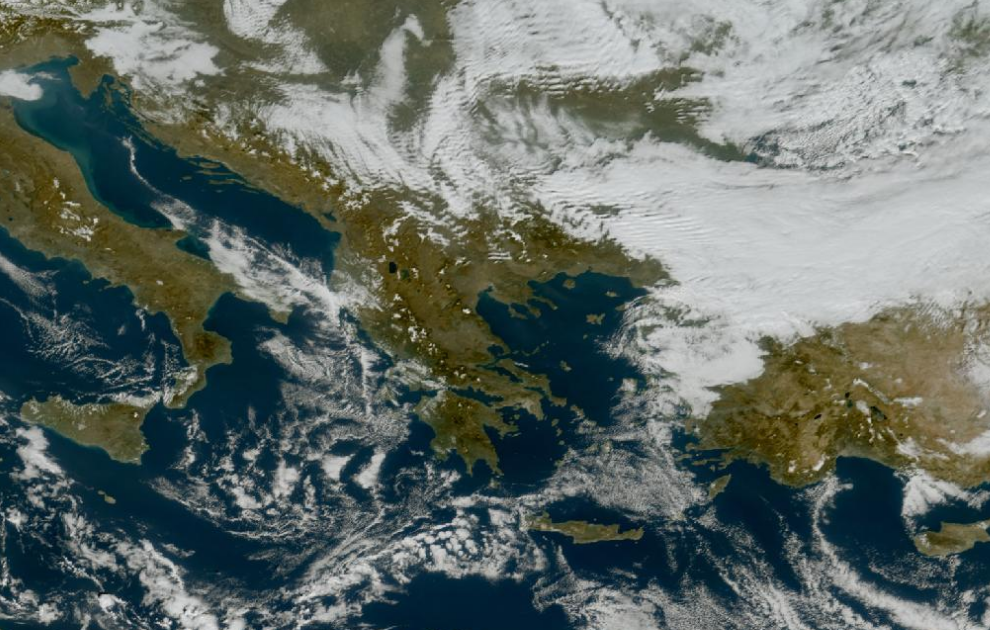 Τελευταία δορυφορική εικόνα νεφοκάλυψης