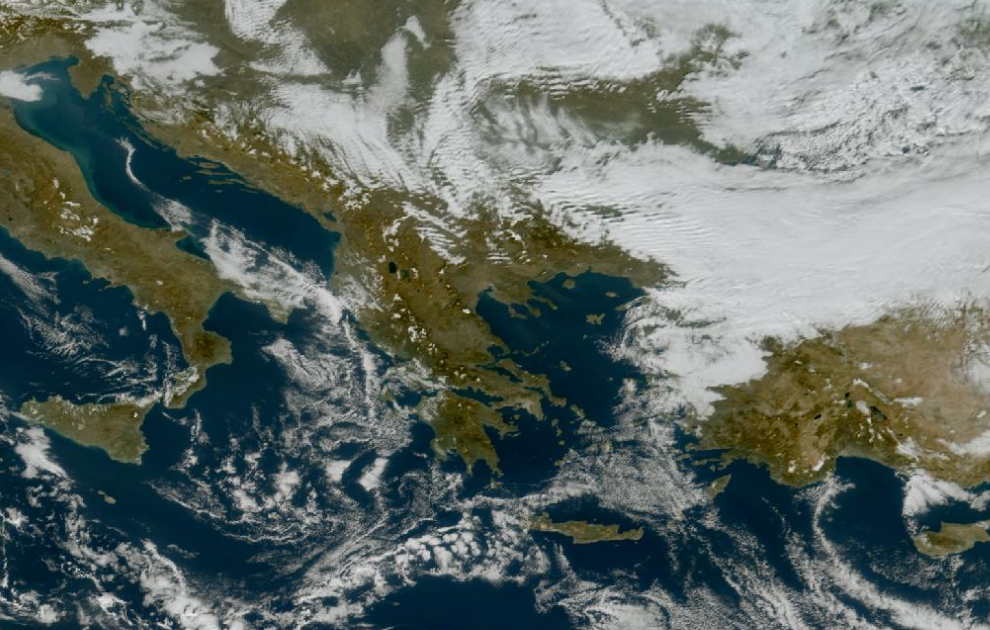 Τελευταία δορυφορική εικόνα νεφοκάλυψης