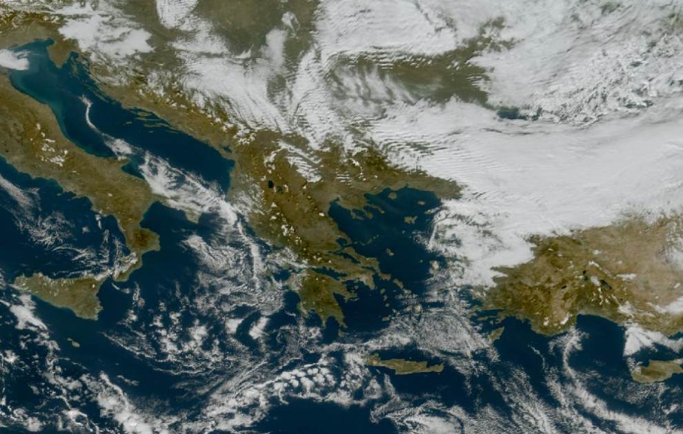 Τελευταία δορυφορική εικόνα νεφοκάλυψης