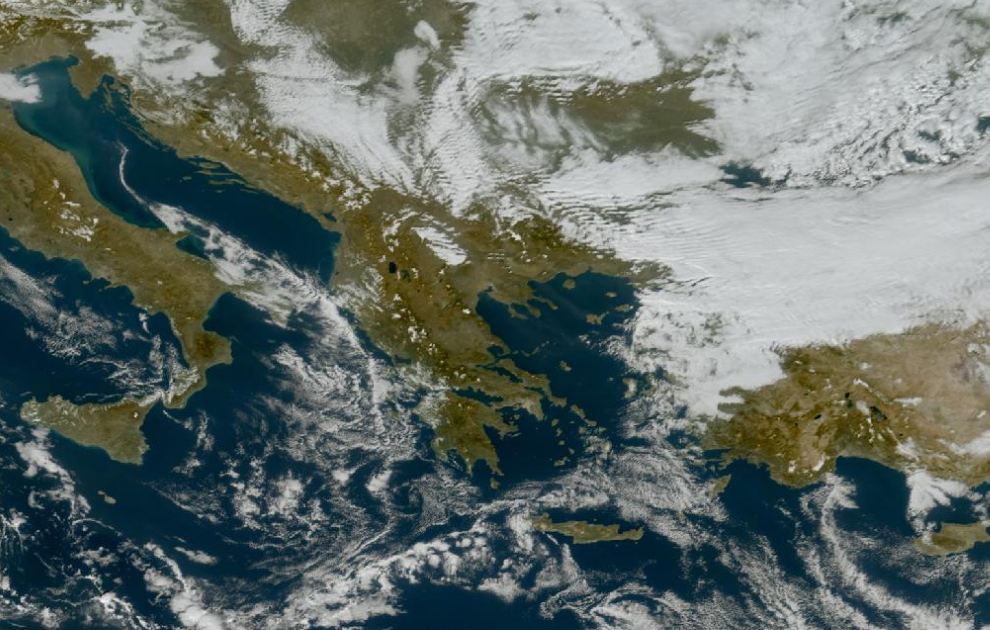 Τελευταία δορυφορική εικόνα νεφοκάλυψης