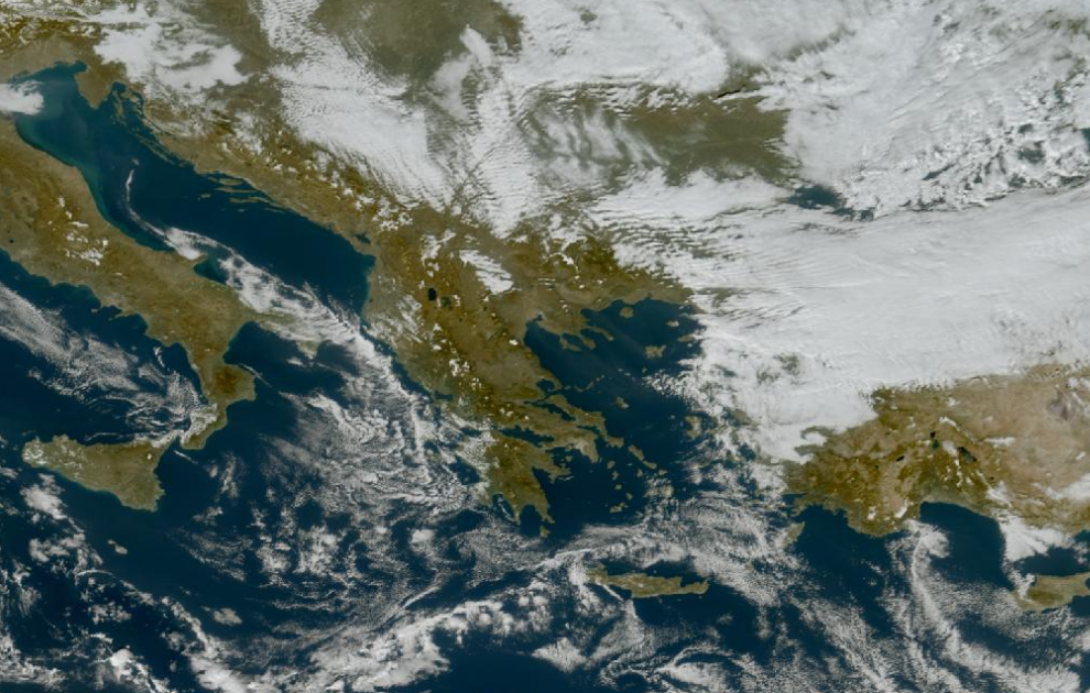 Τελευταία δορυφορική εικόνα νεφοκάλυψης