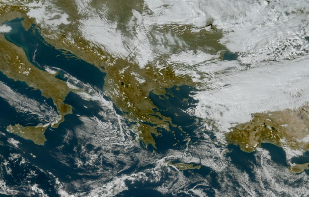 Τελευταία δορυφορική εικόνα νεφοκάλυψης