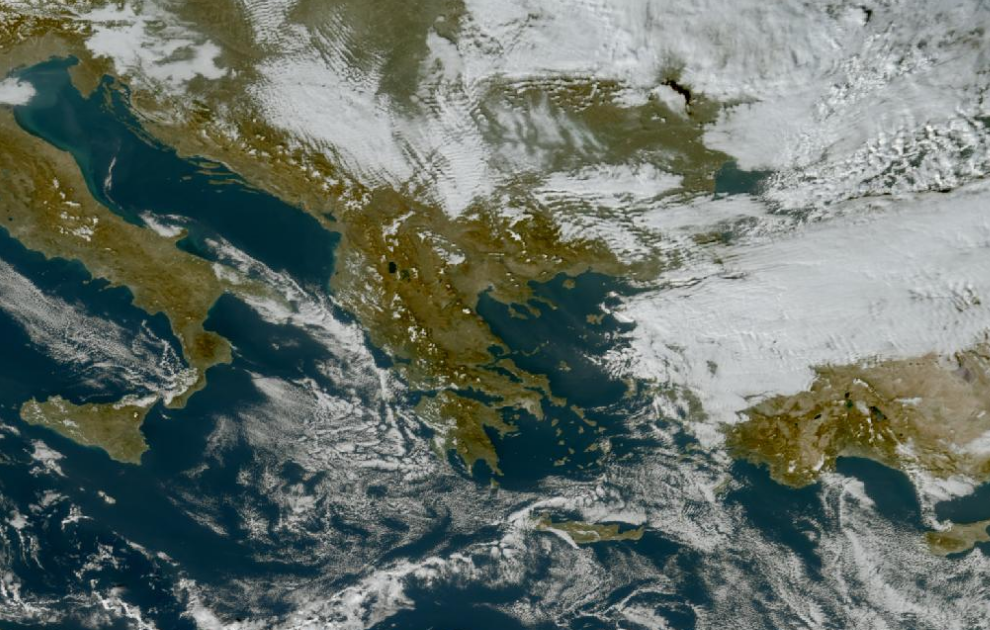 Τελευταία δορυφορική εικόνα νεφοκάλυψης