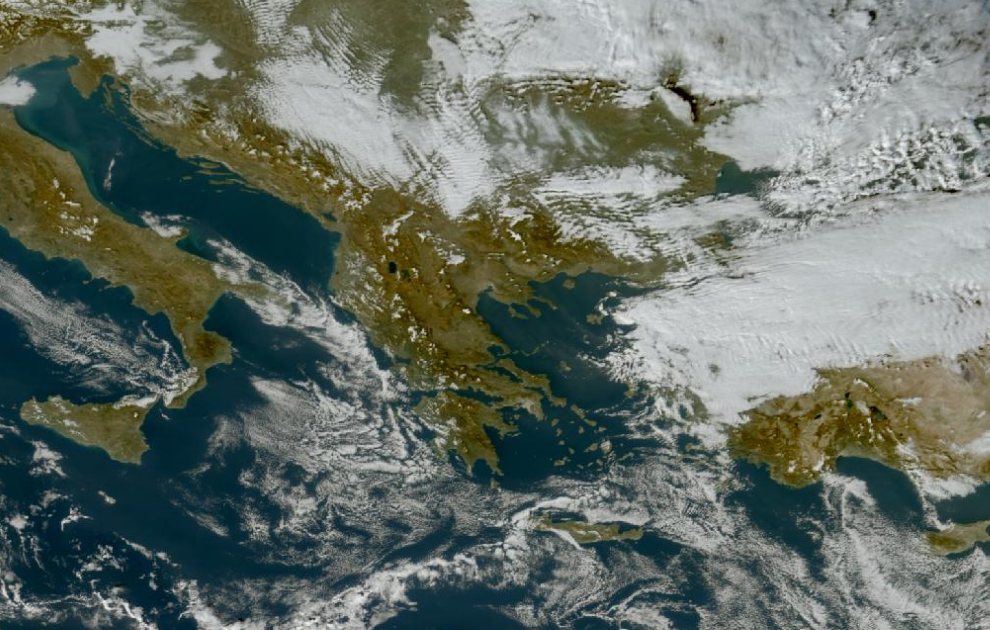 Τελευταία δορυφορική εικόνα νεφοκάλυψης