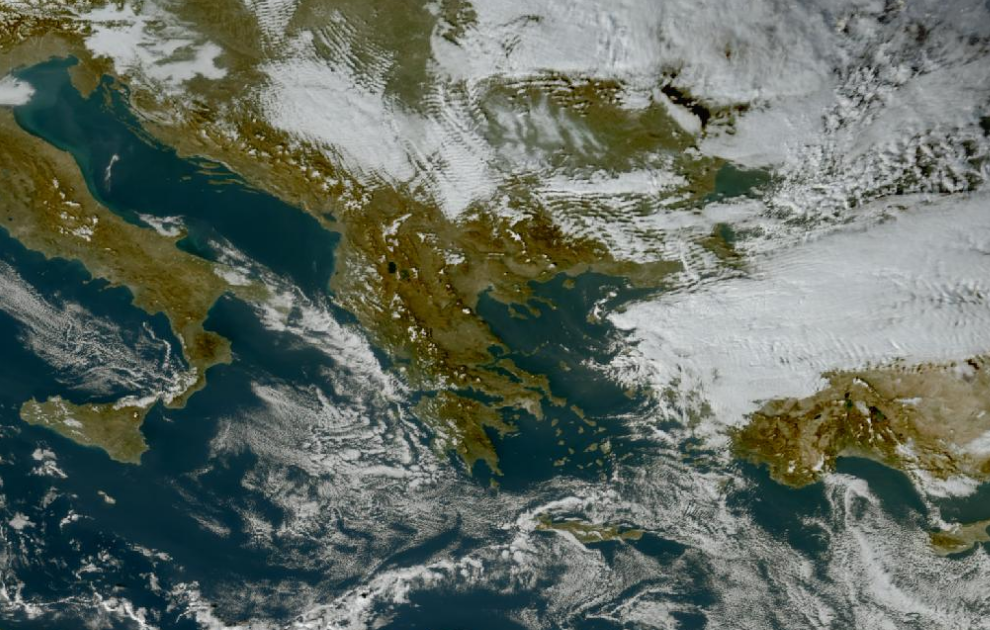 Τελευταία δορυφορική εικόνα νεφοκάλυψης