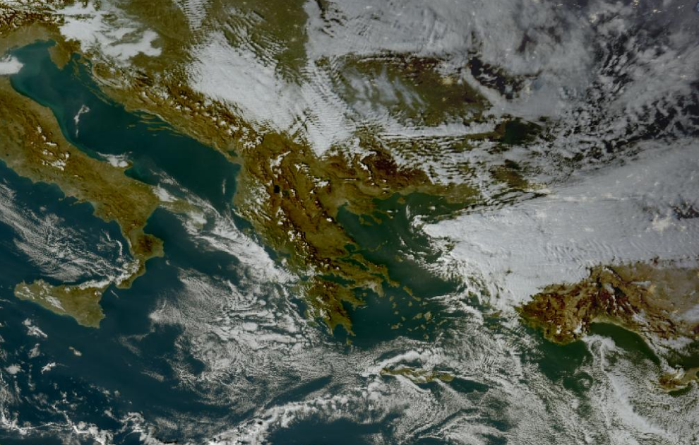 Τελευταία δορυφορική εικόνα νεφοκάλυψης