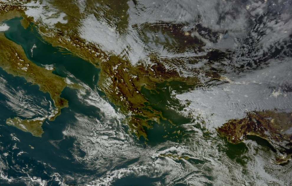 Τελευταία δορυφορική εικόνα νεφοκάλυψης