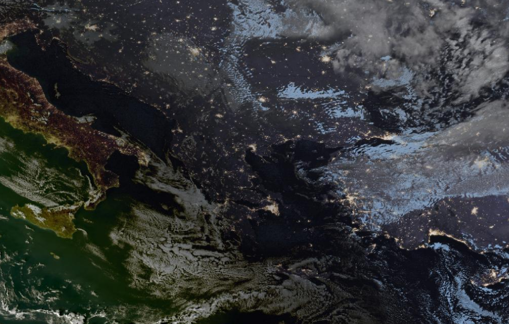 Τελευταία δορυφορική εικόνα νεφοκάλυψης